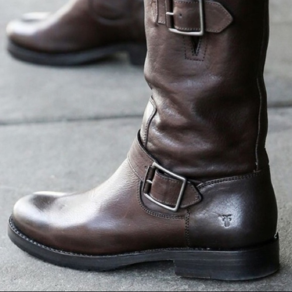 FRYE leather “Vicky” Moto Boots